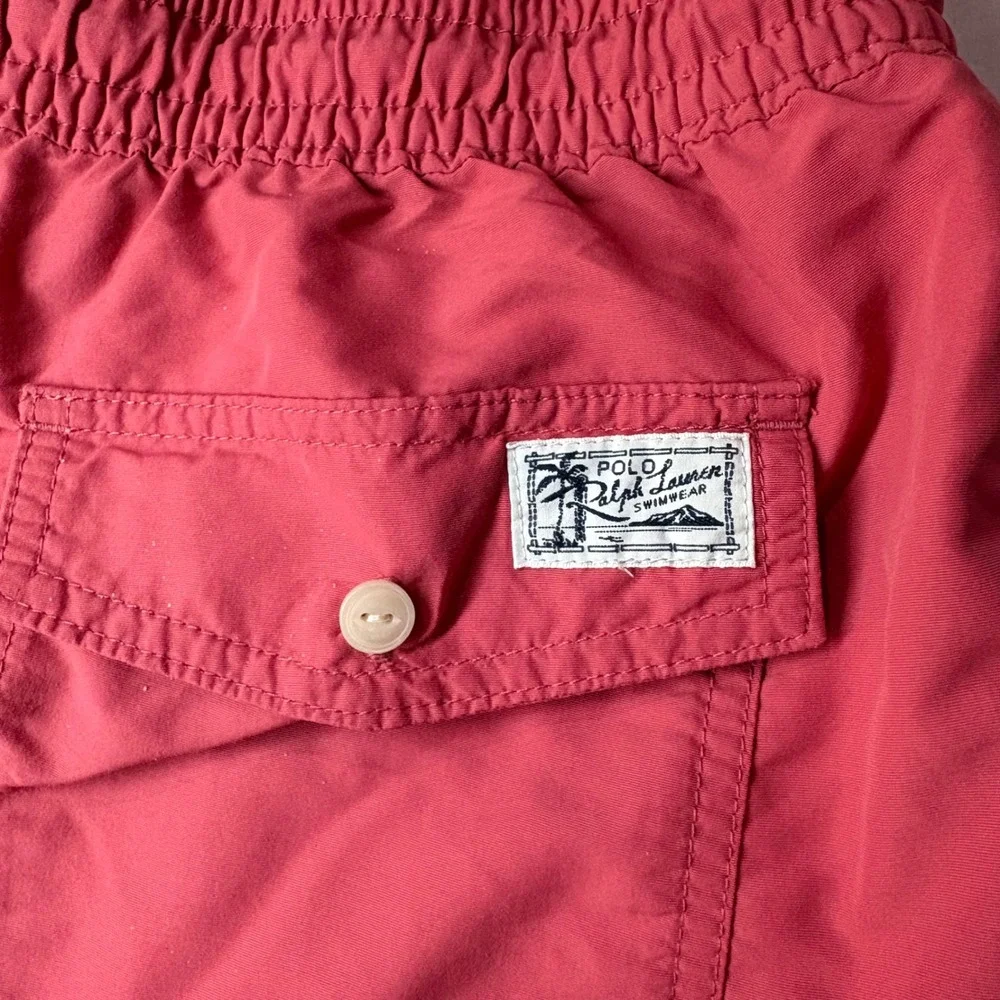 Polo Ralph Lauren Swim Trunks Salmon XXL Mesh Lined Drawstring Board Shorts